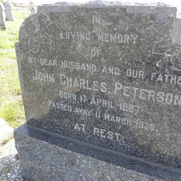 PETERSON John Charles 1887-1939