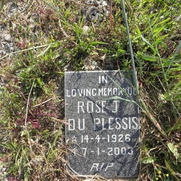 PLESSIS Rose J., du 1926-2003