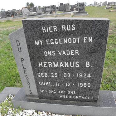 PLESSIS Hermanus B., du 1924-1980