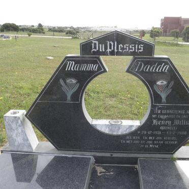 PLESSIS Henry William, du 1931-1988