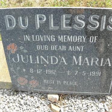 PLESSIS Julinda Maria, du 1912-1991