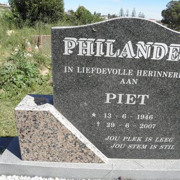 PHILANDER Piet 1946-2007