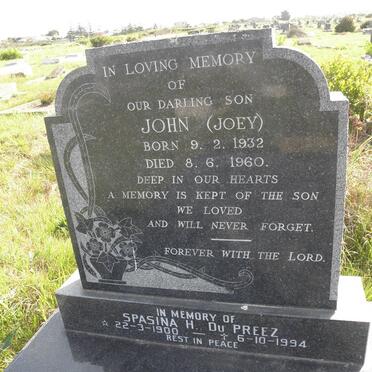 PREEZ Spasina H., du 1900-1994 :: ?? John 1932-1960 