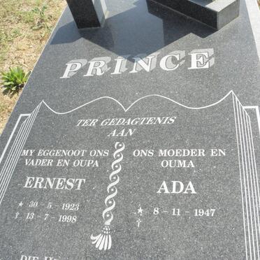 PRINCE Ernest 1923-1998 &amp; Ada 1947-
