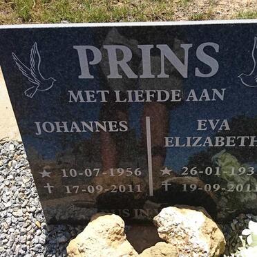PRINS Johannes 1956-2011 &amp; Eva Elizabeth 1931-2011