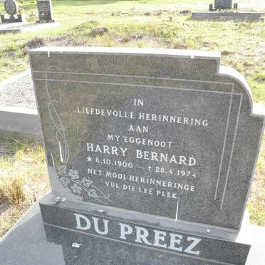 PREEZ Harry Bernard, du 1900-1974