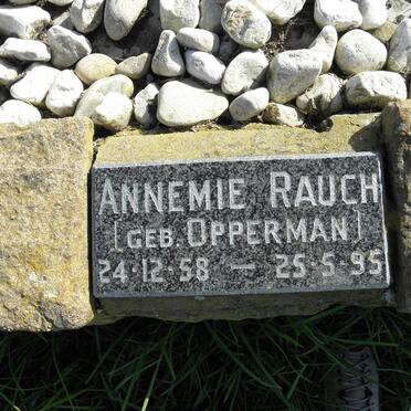 RAUCH Annemie nee OPPERMAN 1958-1995