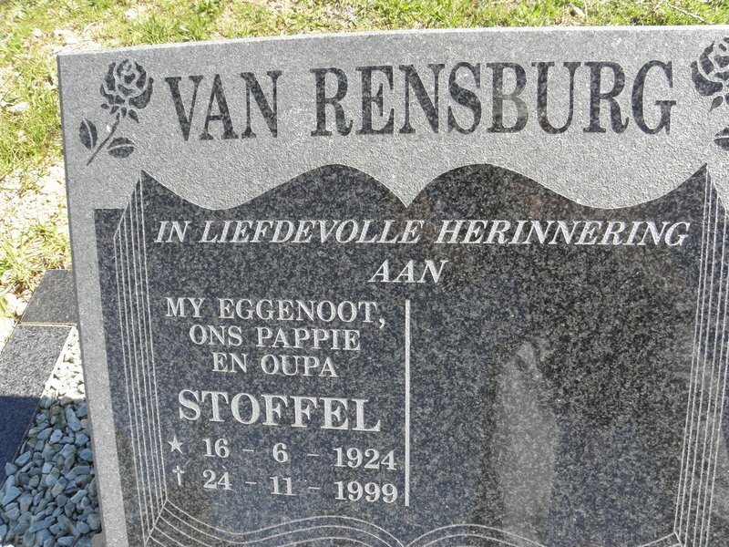 RENSBURG Stoffel, van 1924-1999