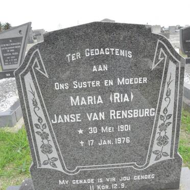 RENSBURG Maria, Janse van 1901-1976