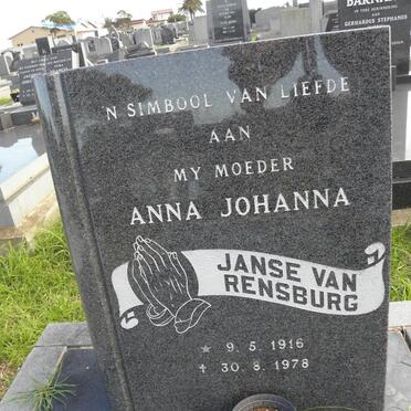 RENSBURG Anna Johanna, Janse van 1916-1978