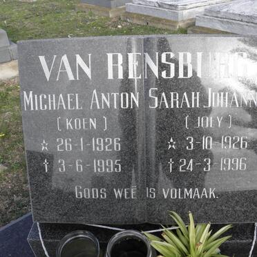 RENSBURG Michael Anton, van 1926-1995 &amp; Sarah Johanna 1926-1996