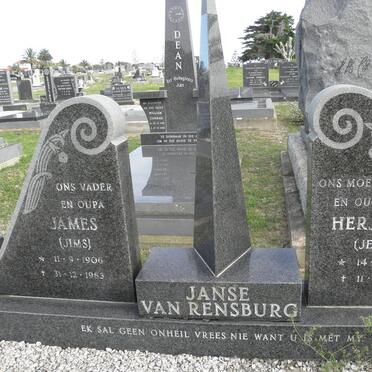 RENSBURG James, Janse van 1906-1983 &amp; Herjena 1907-1984
