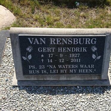 RENSBURG Gert Hendrik, van 1927-2011