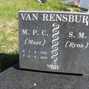 RENSBURG M.P.C., van 1918-1999 &amp; S.M. ?-?