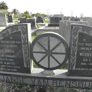 RENSBURG Wessel Wynand, Janse van 1903-1967 :: Ella Abigeal VAN RENSBURG 1881-1967