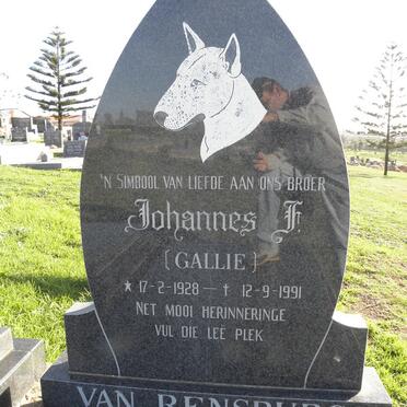 RENSBURG Johannes F., van 1928-1991