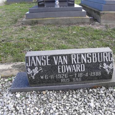 RENSBURG Edward, Janse van 1926-1986
