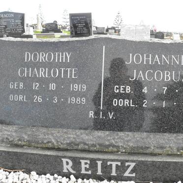 REITZ Johannes Jacobus 1918-1976 &amp; Dorothy Charlotte 1919-1989