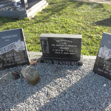 RENSBURG Phillippus, van 1912-1989 &amp; Dolla 1923-2002 :: VAN RENSBURG Marius 1969-1971