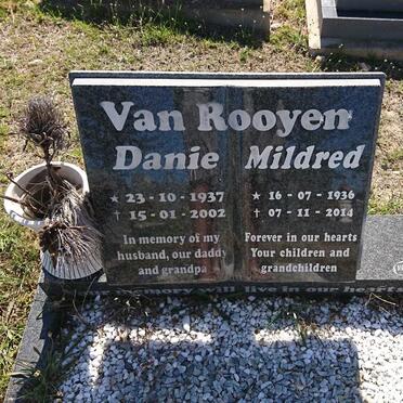 ROOYEN Danie, van 1937-2002 &amp; Mildred 1936-2014