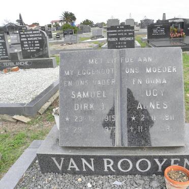 ROOYEN Samuel Dirk J., van 1915-1977 &amp; Lucy Agnes 1911-1983