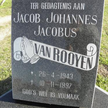 ROOYEN Jacob Johannes Jacobus, van 1943-1997