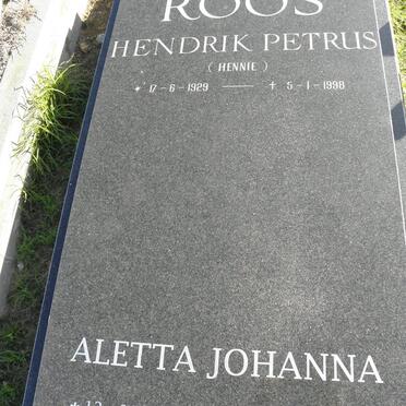 ROOS Hendrik Petrus 1929-1998