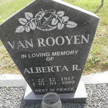 ROOYEN Alberta R., van 1917-1989