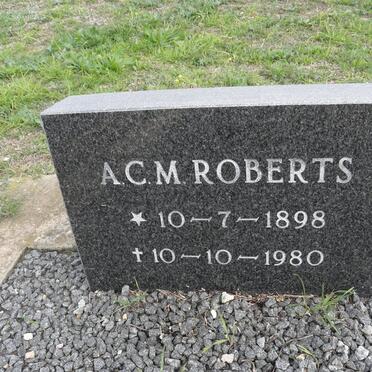ROBERTS A.C.M. 1898-1980