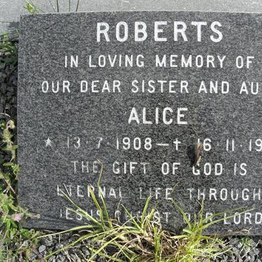 ROBERTS Alice 1908-1981