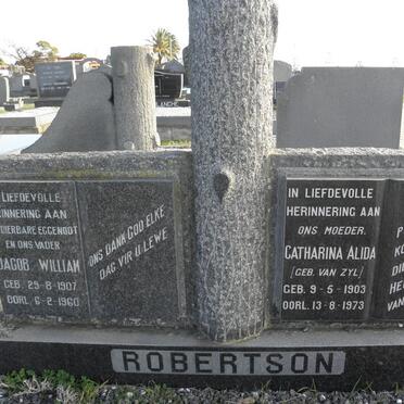 ROBERTSON Jacob William 1907-1960 &amp; Catharina Alida VAN ZYL 1903-1973