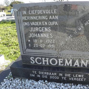SCHOEMAN Jurgens Johannes 1922-1991