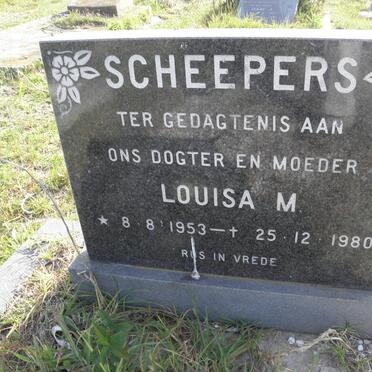 SCHEEPERS Louisa M. 1953-1980