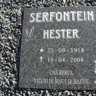 SERFONTEIN Johannes 1916-1994 &amp; Hester 1918-2008