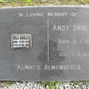 SHIRLEY Andy 1913-1970 &amp; Rola 1919-1993