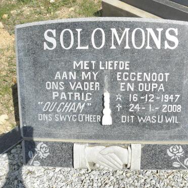 SOLOMONS Patric 1947-2008