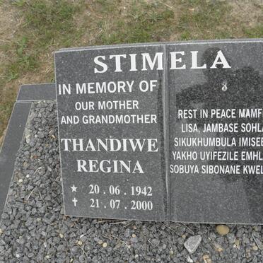 STIMELA Thandiwe Regina 1942-2000