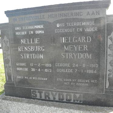 STRYDOM Helgard Meyer 1913-1964 &amp; Nellie Rensburg 1915-1973