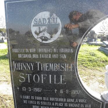 STOFILE Johnny Thembisile 1967-1997