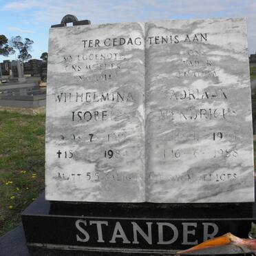 STANDER Adriaan Hendricus 1904-1988 &amp; Wilhelmina Isobel 1912-1984