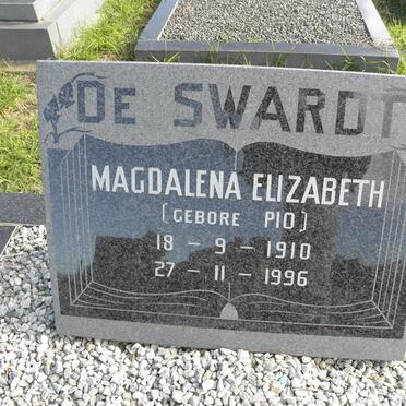 SWARDT Magdalena Elizabeth, de nee PIO 1910-1996