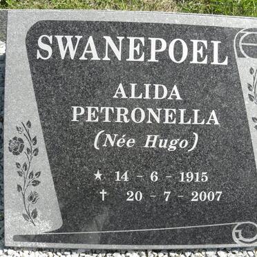 SWANEPOEL Alida Petronella nee HUGO 1915-2007