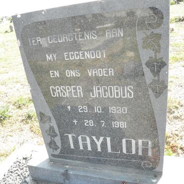 TAYLOR Casper Jacobus 1930-1981
