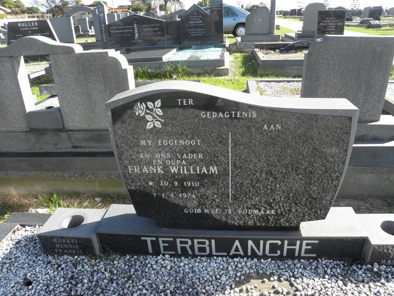 TERBLANCHE Frank William 1910-1974