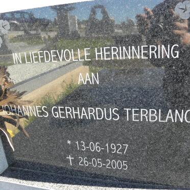 TERBLANCHE Johannes Gerhardus 1927-2005