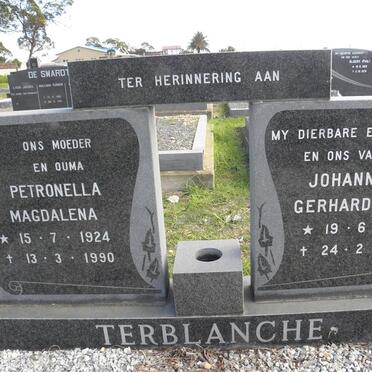 TERBLANCHE Johannes Gerhardus 1903-1979 &amp; Petronella Magdalena 1924-1990