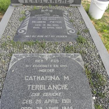 TERBLANCHE Reuben Pieter 1893-1964 &amp; Catharina M. GERICKE 1901-1945