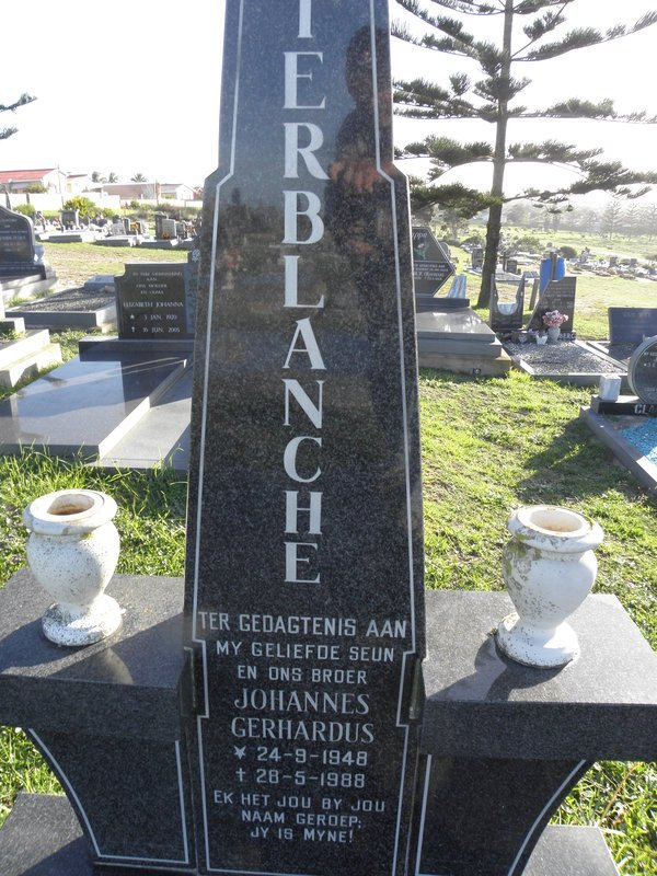 TERBLANCHE Johannes Gerhardus 1948-1988