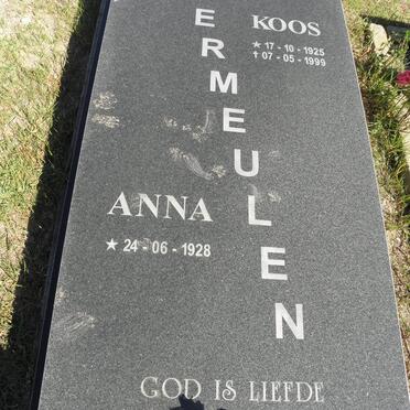 VERMEULEN Koos 1925-1999 &amp; Anna 1928-