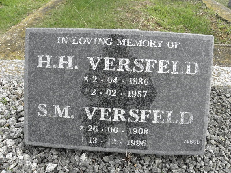 VERSFELD H.H. 1886-1957 &amp; S.M. 1908-1996